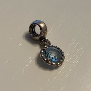 Silver Blue Gemstone Pendant